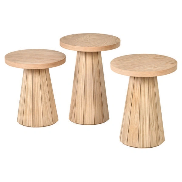 World Mushroom Nesting Table Oak