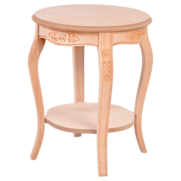 Tree Plant Stand Round Carved
