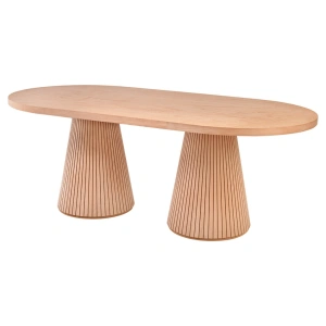 Striped Fıçı Oval Table Double With Base