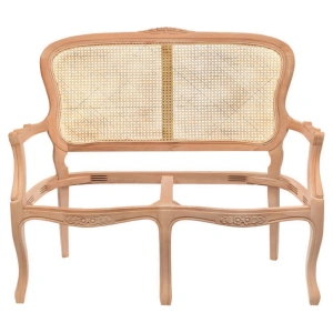Lükens Cane Carved Two-Seater Sofa
